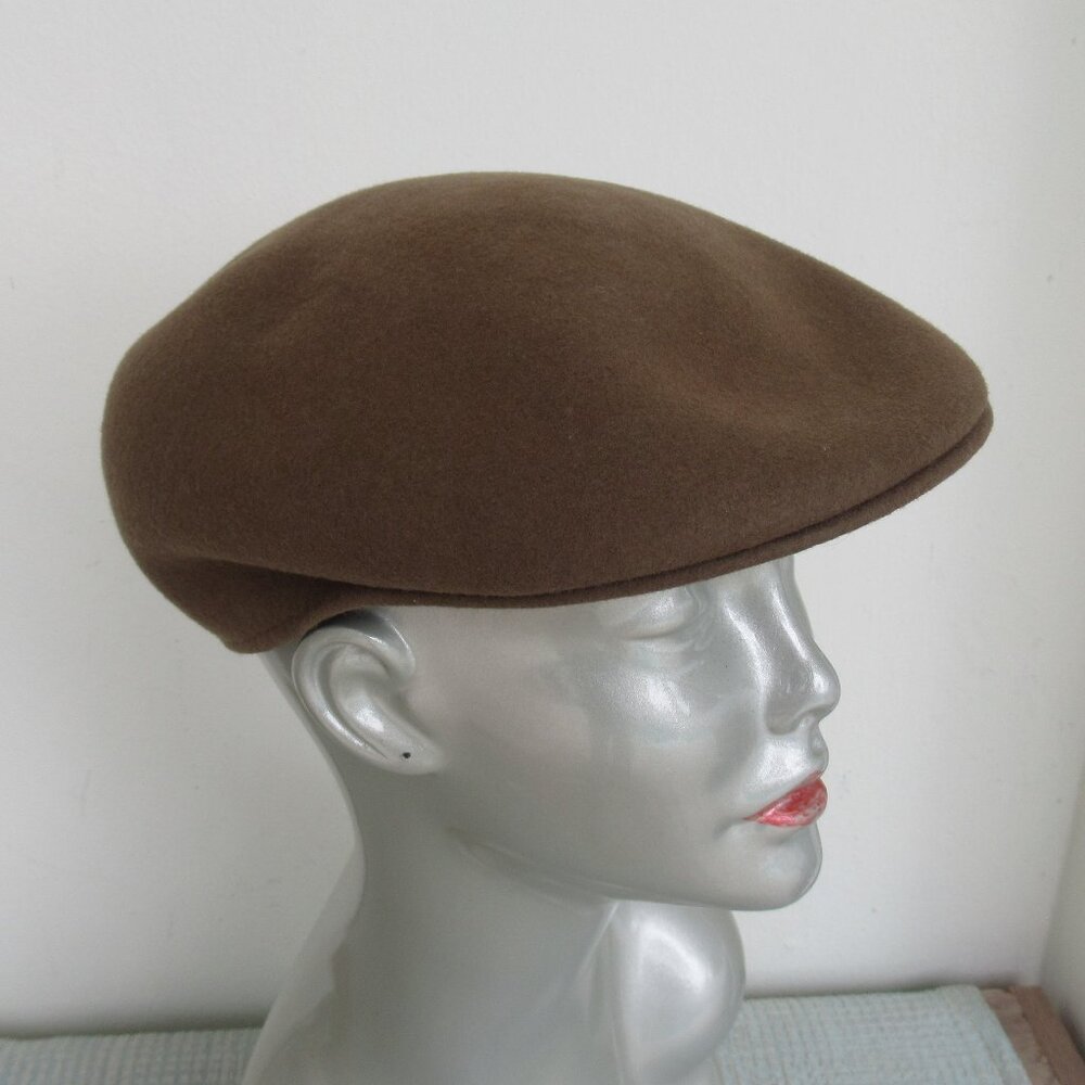 Pendleton 100% Virgin Wool Cap Newsboy Cabbie Hat Men's Size Small Brown Color